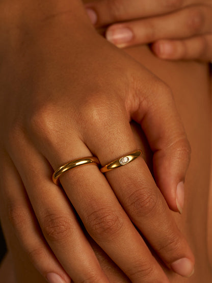 White Dome Ring