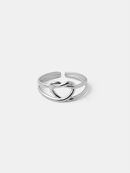 Intertwined Heart Ring