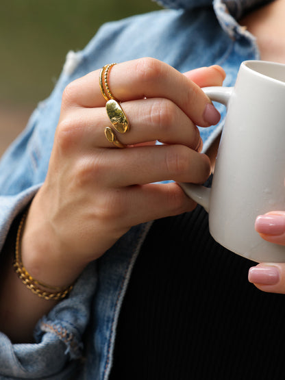 Oval Curve Ring