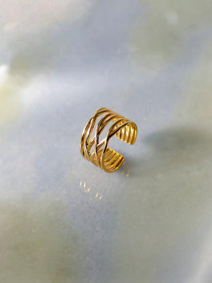 Intertwined Elegance Ring