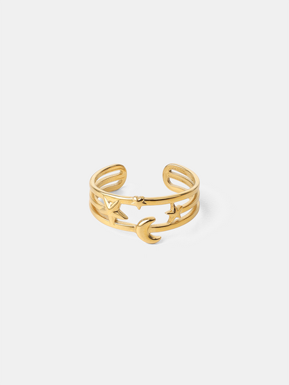 Moonlit Star Ring