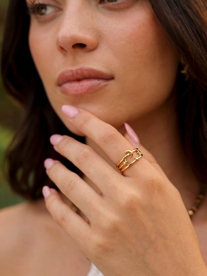 Moonlit Star Ring