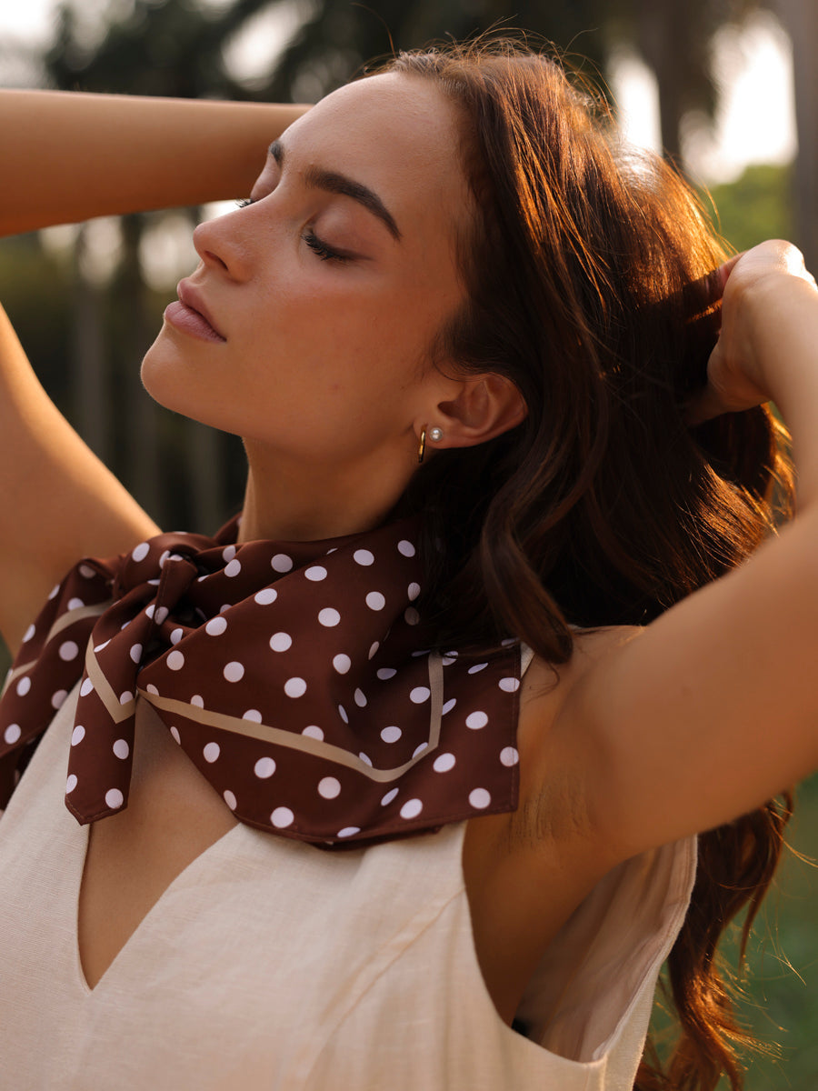 Vintage Dot Brown Tuch
