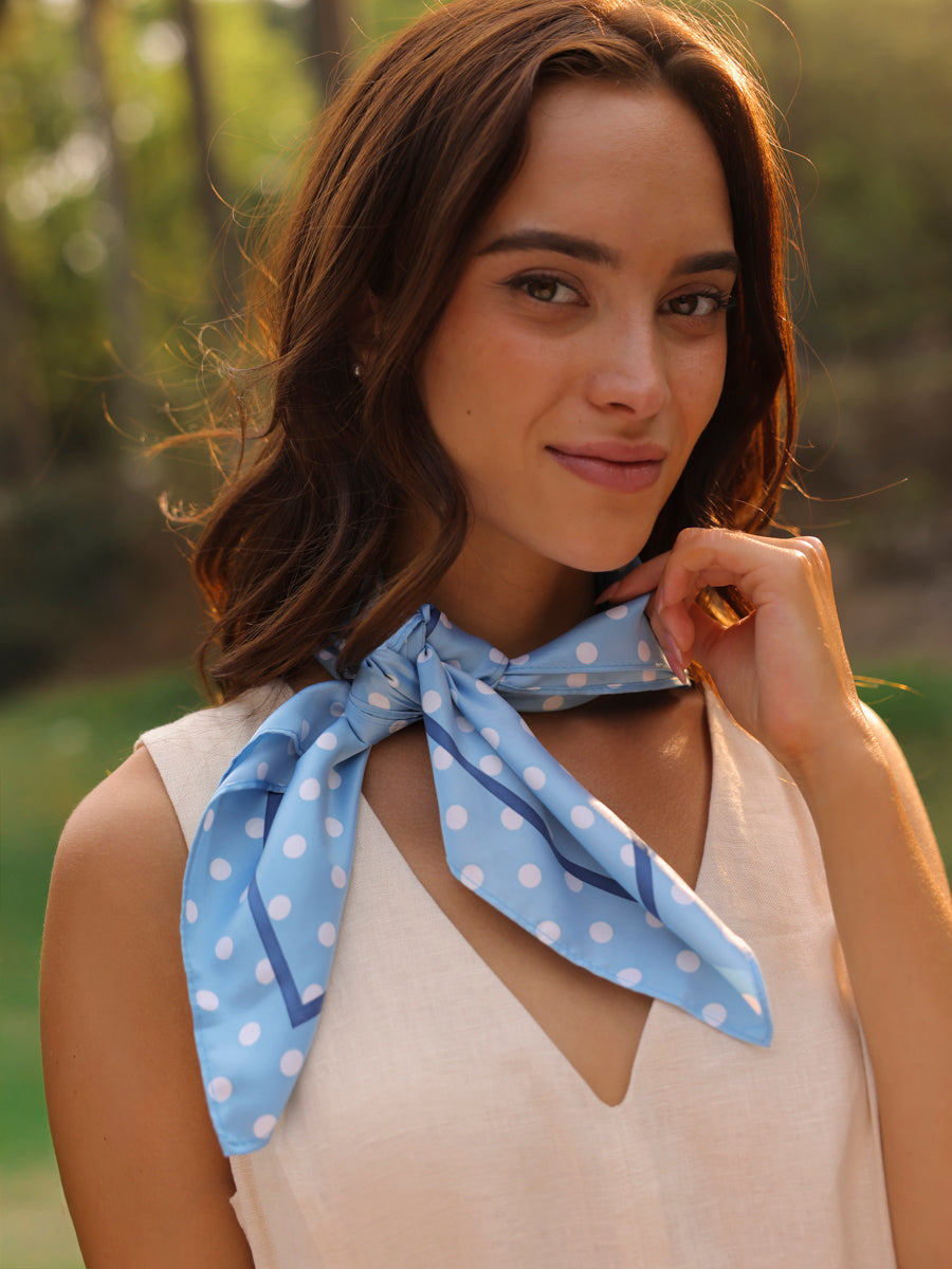 Vintage Dot Blue Tuch