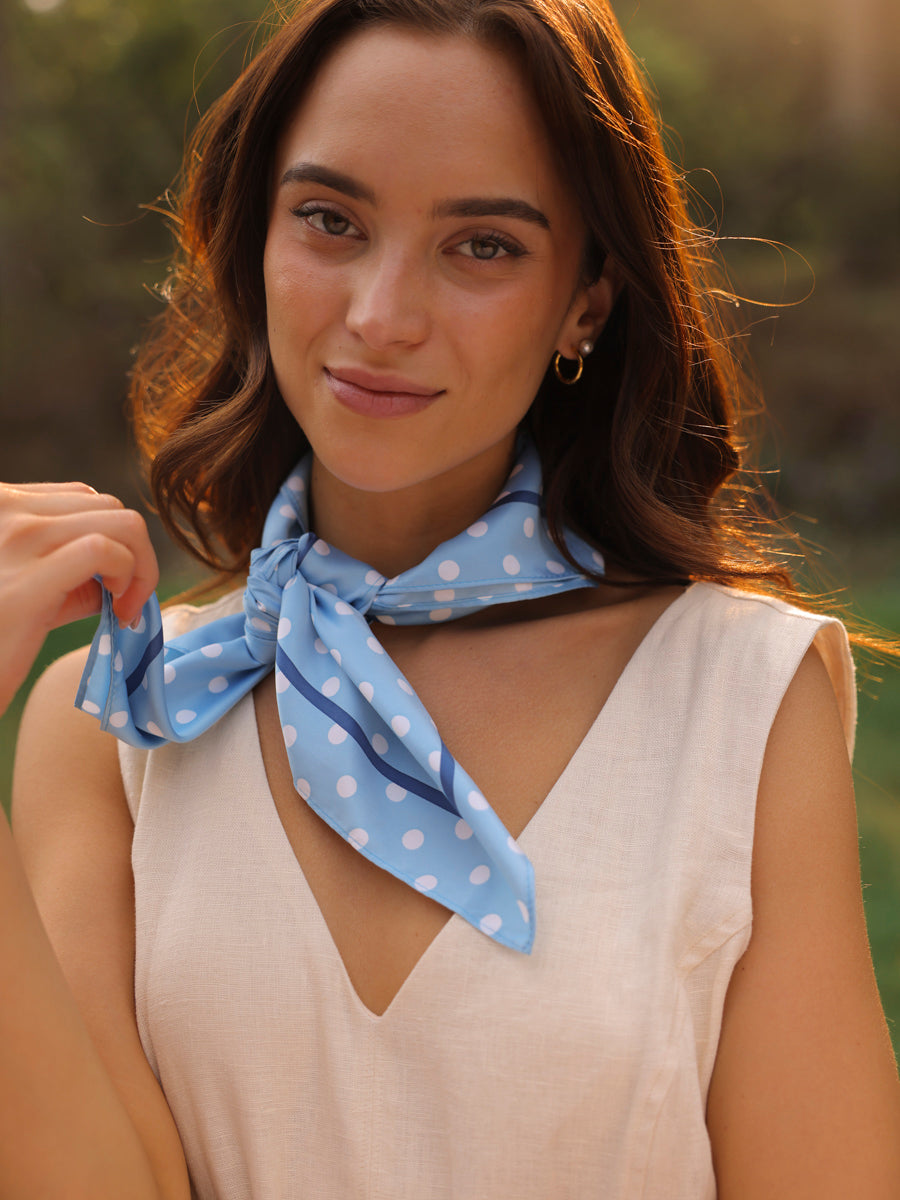 Vintage Dot Blue Tuch