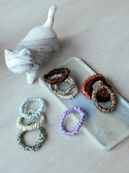 Serene Pure Silk Scrunchie Green